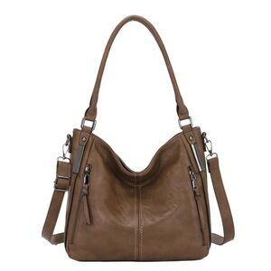 Brown Faux Leather Purse